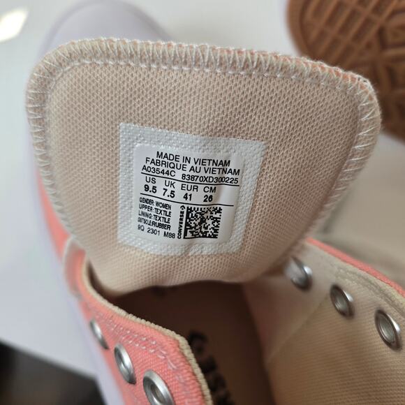 Size9.5- Converse Chuck Taylor All Star Lugged Platform High Pink - Picture 5 of 8